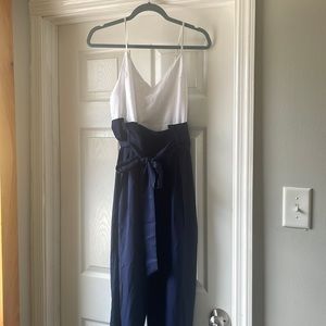 Jumpsuit with belted waist